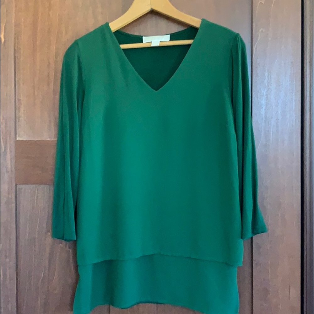 Adorable Forest Green MK shirt.